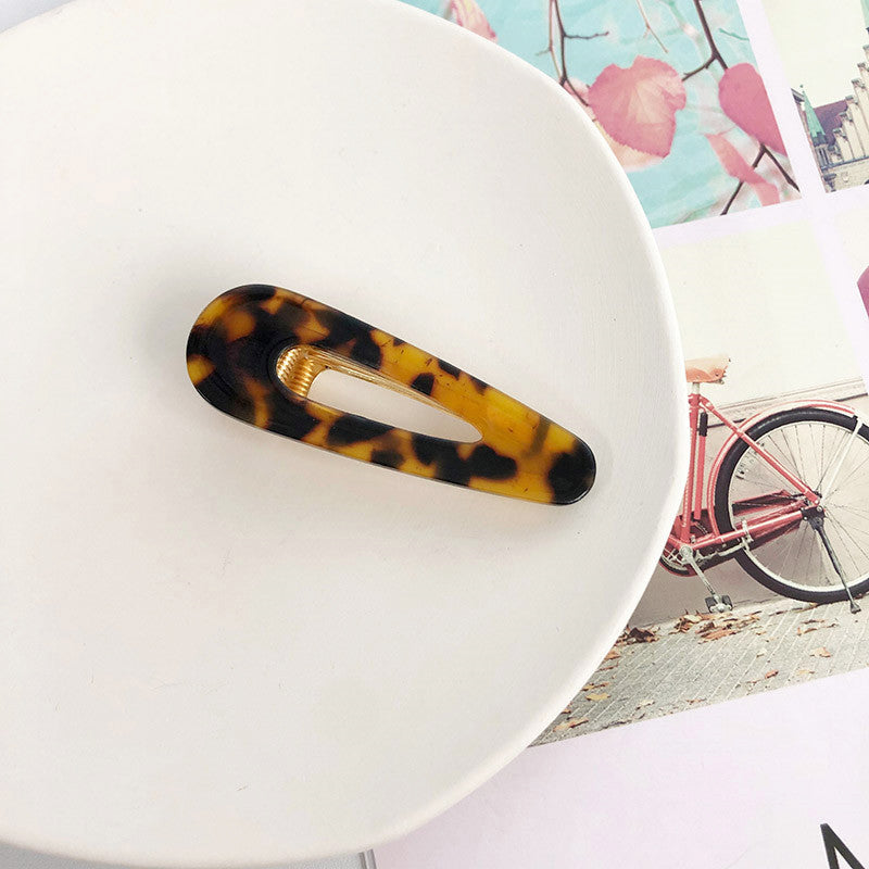 Wholesale Water Drop Square Acetate Plate Hair Clip 10PCS